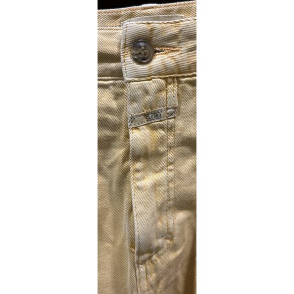 Women’s CLOSED Organic Cotton Yellow Wide Leg Jeans Size 26 *C7 - Picture 3 of 6